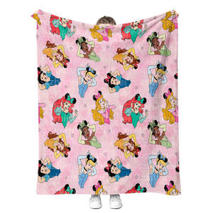 Новинка, оптовая продажа, плюшевое фланелевое одеяло для принцесс - Product Image 4