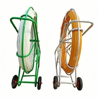 Tiges électriques en fibre de verre de 11 mm, 200 m, pour tirage de câbles, avec fil traceur en cuivre détectable, pour conduits et pousse-câbles