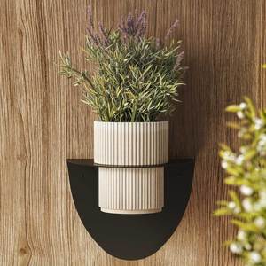 Jardinière murale en métal Bergen, acier thermolaqué mat, design moderne et contemporain, pour intérieur et extérieur, support de jardinière à fleurs, étagère - Product Image 6