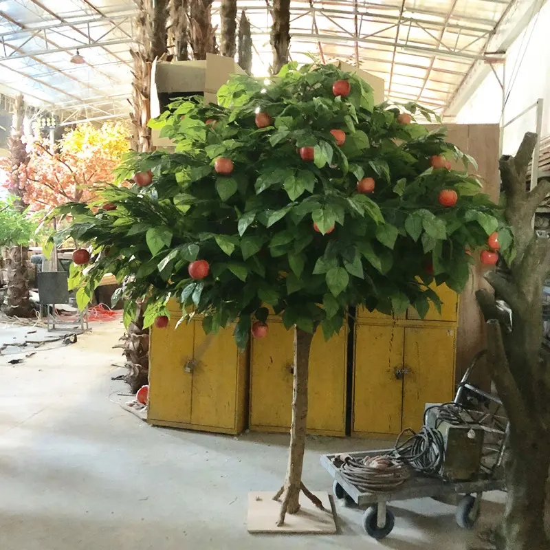 Maison décorative grand pomme artificielle d'arbre de fleur de bois greenfake Fruits d'agrumes orange citron arbre plantes