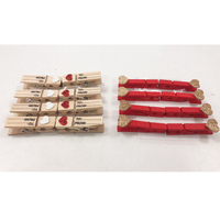 Clips colorés en forme de cœur, 50 pièces, pinces à linge, professionnelles, en bois et en forme de cœur, pour Photo