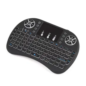 Mini I8 Retroilluminato Wireless Touchpad Del Mouse Della Tastiera Multifunzione Per PC Pad Android TV Box con L'imballaggio Al Dettaglio