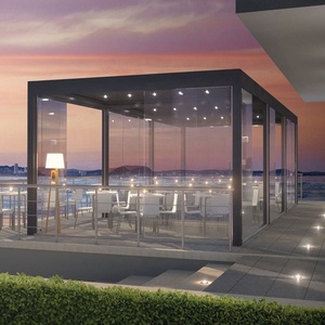 Venta directa de fábrica Jardín Pérgola de Pvc Parasol de Pvc Impermeable Ajustable Bioclimático Persianas motorizadas Pérgola de Pvc retráctil - Product Image 3