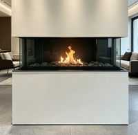 Cheminée au gaz naturel ou au propane de 36 à 80 pouces, personnalisable, avec contrôle et décorations, cheminée linéaire à ventilation directe
