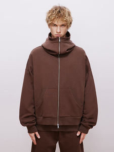 Sweat à capuche pour homme, poids lourd, grande taille, impression personnalisée sur toute la surface, broderie, imperméable, automne - Product Image 2