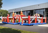 Ciudad de Diversión Inflable Gigante con Temática de Circo, Castillo Inflable Grande de PVC para Niños, Alquiler para Fiestas al Aire Libre