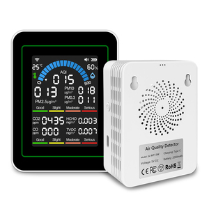 Monitor de Calidad del Aire Interior WIFI 10 en 1, TUYA, CO2, CO, TVOC, HCHO, PM2.5, PM10, Temperatura, AQI, con Pantalla LCD y USB para Hogar y Oficina - Product Image 3