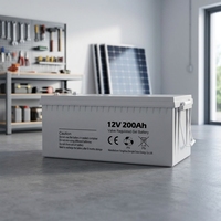 Promotion GENGEND : Batterie solaire au gel plomb-acide 12V 200Ah à décharge profonde pour usage résidentiel