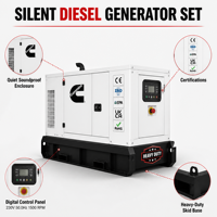 Générateurs Perkins à faible consommation de carburant, générateurs diesel 100 kVA 100 kW 110 kW 120 kW, groupe électrogène diesel fixe pour les centres de données