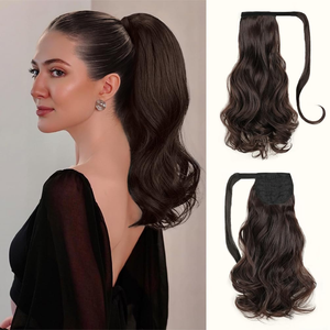 Extensión <span class=keywords><strong>de</strong></span> Cola <span class=keywords><strong>de</strong></span> Caballo con Clip, Estilo Balayage Ombre, con Base <span class=keywords><strong>de</strong></span> Encaje y Ondas Suaves, para Mujer - Product Image 2