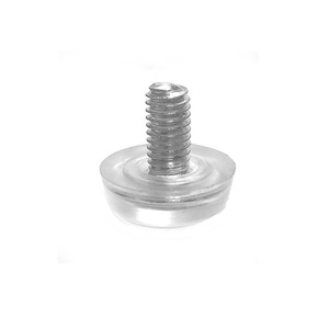 Patas de ajuste con tornillo Chaofengmei M6 de plástico transparente ajustables para muebles de oficina - Product Image 2