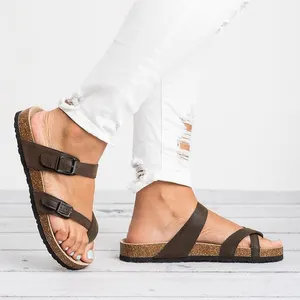 Fabrikant Leverancier Platte Sandalen Sandalen Voor Vrouwen Plus Size Teenslippers