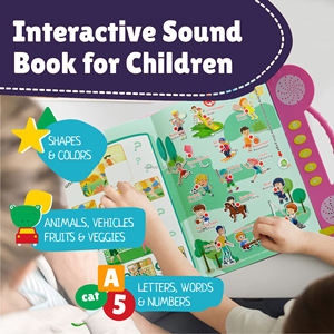 <span class=keywords><strong>Livre</strong></span> audio rechargeable pour enfant Mon <span class=keywords><strong>livre</strong></span> électronique pour enfant <span class=keywords><strong>Livre</strong></span> sonore d'apprentissage précoce anglais français - Product Image 3