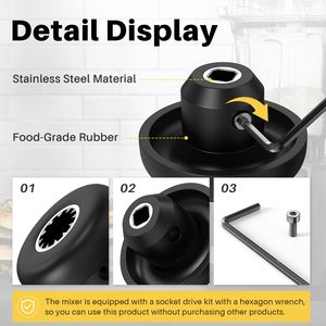 <span class=keywords><strong>Kit</strong></span> de Cuchillas de Repuesto para Licuadora Compatible con la Serie Vita-mix 5200, Llave de Vaso para Recipientes de 32oz y 64oz - Product Image 5