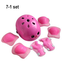 Ensemble de 7 protections pour les genoux et les coudes pour enfants, patins à roulettes, vélo, équipement de protection pour le patinage