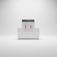 Lave-vaisselle à convoyeur compact en acier inoxydable 304, capacité de 500 assiettes/heure, option sans séchage