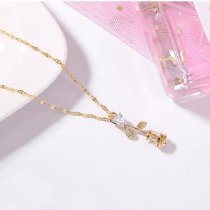 Collana con Ciondolo a Catena Geometrica Delicata in Acciaio Inossidabile Placcato Oro 18K, Regalo per Anniversario per <span class=keywords><strong>Amanti</strong></span>/Madri/Amiche - Product Image 5