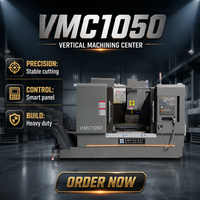 Centre d'usinage vertical CNC automatique VMC1050 BT40 avec construction à guides rigides pour la fraisage de précision des composants en acier et aluminium
