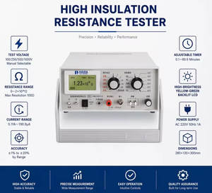 เครื่องวัดความต้านทานฉนวนไฟฟ้าแบบดิจิตอล 1000V สำหรับทดสอบความต้านทานฉนวนของสายเคเบิล ความต้านทานฉนวนแบบพื้นผิวและแบบปริมาตร ตามมาตรฐาน IEC - Product Image 5