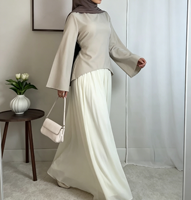 Ensemble haut et jupe amples à manches larges YSU024, vêtements islamiques Abaya Dubaï, deux pièces, coupe ample, confortable