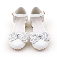 Chaussures Mary Jane Princesse roses à talon carré pour petites filles, avec nœud pailleté, nouvelle collection 2025, pour la danse, personnalisables