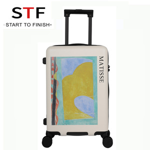 Ensembles de bagages classiques personnalisés imprimés personnalisés 3 pièces légers et modernes sacs de voyage en plein air housse <span class=keywords><strong>valise</strong></span> à roulettes suite - Product Image 4