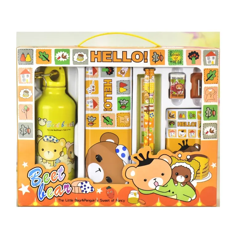 Hotsale Creative Water Bottle Pencil Case 8-piece Stationery Set Kindergarten Children's Birthday Gift Learning Supplies