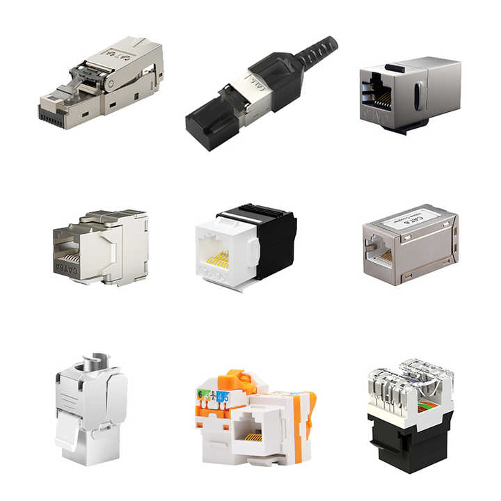Rj45 CAT5E/CAT6/CAT6A/CAT7 Shielded Modular Female 8 Pin RJ45 network ...