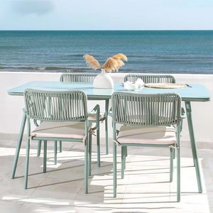 Comfortable Modern <b>Rattan</b> Table Chairs Outdoor Seating Set for 4 Eco-Friendly Portable Patios Lawns Poolsides 5-Year - Product Image 1