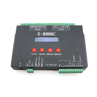 Contrôleur de pixels LED à 8 ports K-8000C, SPI-8192 pixels, DMX-4096 pixels, compatible WS2811 WS2815 UCS2904, contrôle par application Bluetooth