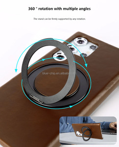 Étui de téléphone en cuir véritable personnalisé haut de gamme avec support magnétique pour cellule de gradation pour S24 Ultra, housse de sublimation - Product Image 3