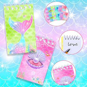 Carnet de notes à grille Mermaid Planner 10x6 avec couverture en PU, agenda hebdomadaire, cadeau d'anniversaire - Product Image 1