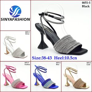 <span class=keywords><strong>Sandali</strong></span> Sinya Nuovo Design <span class=keywords><strong>con</strong></span> <span class=keywords><strong>Pietre</strong></span>, Bellissime Scarpe da Donna per Feste o Matrimoni, Ciabatte <span class=keywords><strong>con</strong></span> Tacco Basso - Product Image 6