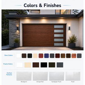 <span class=keywords><strong>Porte</strong></span> <span class=keywords><strong>de</strong></span> <span class=keywords><strong>garage</strong></span> sectionnelle moderne en aluminium à grain <span class=keywords><strong>de</strong></span> bois avec fenêtre en verre, système automatique robuste, pour villa <span class=keywords><strong>de</strong></span> luxe, OEM - Product Image 6
