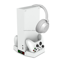 PG-XBS011 Base de charge multifonctionnelle pour console Xbox Series S Support de refroidissement avec chargeur de manette double Accessoires de jeu