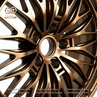 Rines de Aleación Forjada en Color Bronce Mate, Diseño Multirradio, ET 20mm/25mm, 18-24 Pulgadas, Personalizables para Autos Tuning, 5x112 5x114.3 5x120