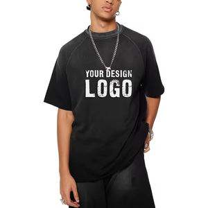 Camiseta de Algodón Estilo Hip Hop Urbano para Mujer, Vintage, Desgastada, Informal de Verano, con Hombros Caídos, Degradado de Color, Lavada - Product Image 6