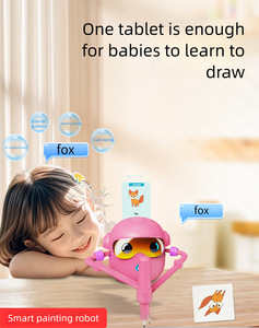 Robot <span class=keywords><strong>de</strong></span> Peinture Automatique OEM, Jouet Éducatif pour Enfants <span class=keywords><strong>de</strong></span> 3 à 6 Ans, Machine à Dessiner Intelligente avec Batterie au Lithium, Logo Personnalisé - Product Image 5