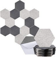 Panneaux muraux insonorisants en feutre acoustique en fibre de polyester NRC 0.8, épaisseur 9 mm, écologiques, ignifuges, pour hôtels et appartements, faciles à poser