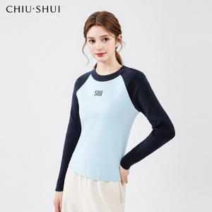 Suéter <span class=keywords><strong>de</strong></span> punto <span class=keywords><strong>de</strong></span> contraste <span class=keywords><strong>de</strong></span> moda informal para mujer nueva <span class=keywords><strong>de</strong></span> invierno estilo coreano frente todo-fósforo Academia dulce Top - Product Image 2