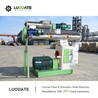 LUODATE Maquinaria de Procesamiento de Alimentos para Animales de 5-8T/H con Ahorro de Energía, Máquina de Fabricación de Pallets de Alimento para Pollos con Matriz Anular para Grandes Granjas