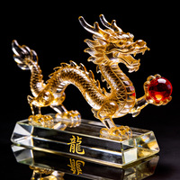 Figurine en cristal du cochon du zodiaque chinois, statue d'animal en verre pour la décoration de la maison, ornement Feng Shui