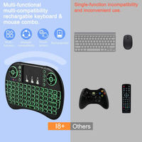Miniteclado inalámbrico portátil i8 2,4G, con panel táctil y receptor USB, Control remoto para portátil, PC, tabletas, Mac, TV, Xbox, PS3