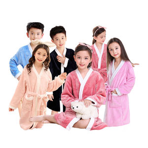 <span class=keywords><strong>Pijamas</strong></span> con logotipo personalizado para niños, ropa de dormir de secado rápido para niñas, bata de baño de microfibra, venta al por mayor - Product Image 1