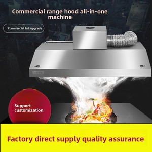 Campana Extractora Comercial de Acero Inoxidable con Ventilador, Purificador de Humo Integrado Anti-Succión para Cocinas de Restaurantes Pequeños - Product Image 2