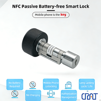 Serrure cylindrique intelligente NFC passive, entrée sans clé, pour porte en aluminium/verre, armoire, tiroir, sécurité, avec acier inoxydable