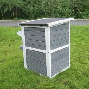 SDCH008 2 층 야외 고양이 집 공장 나무 고양이 집 상자 야외 고양이 집 비바람에 견디는 - Product Image 3