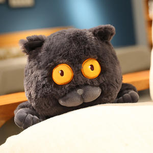 Simpatico peluche farcito gatto nero giocattoli fata bambole nuove angolate per ragazze bambini amici animali domestici compagno gatti adorabili - Product Image 2