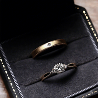 Ensemble de bagues pour couples Aimgal certifié NGTC, diamant de laboratoire taille princesse 0,25 ct, fiançailles et mariage, argent 925 plaqué or 18 carats, cadeau de luxe