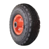 10 Inch 3.00-4 Hand Truck Wheel Air Rubber Tire 3.50-4 Inflatable Wheel for Lawn Mower Wheelbarrow Pneumatic Other Wheel